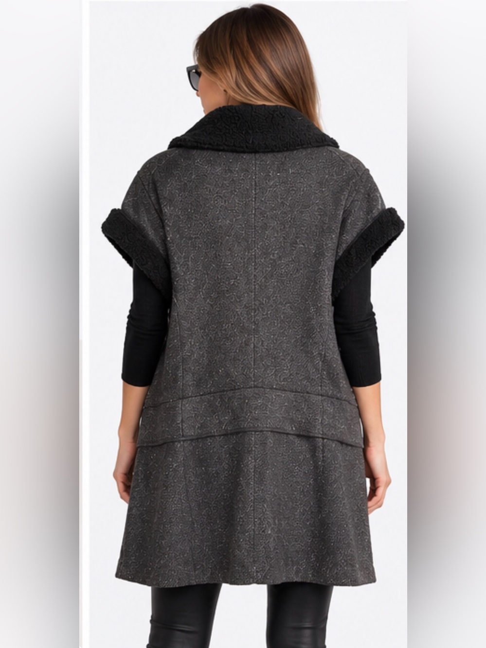 MARNI Winter Edition 2010 Wool Lamb Leather Oversized Long Vest Coat - Picture 2 of 11
